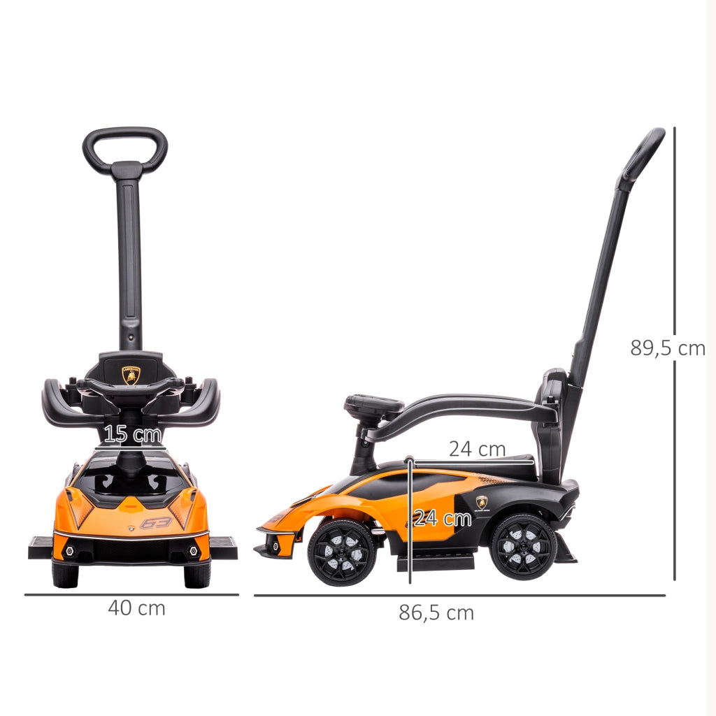 Coche Correpasillos per Bambini 12-36 Mesi ¨C Minimal ¨C Arancione e Nero