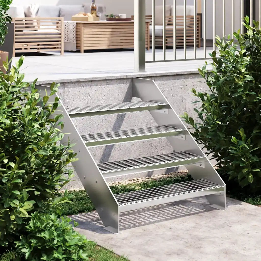 Tappetino per Scale | Gradino in Griglia 80x24x7 cm Acciaio Zincato