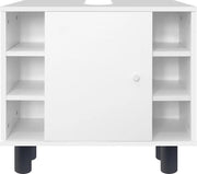 Cassettone per bagno 60x54x32 cm con 1 porta e 6 pannelli Bianco ML design