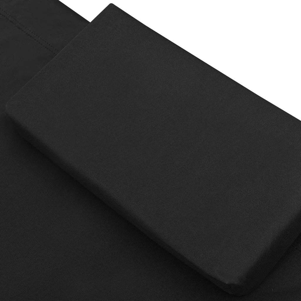 Lettino Prendisole in Tessuto Nero 313529