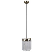 Lampada a sospensione Italux Sabriga cristallo bronzo