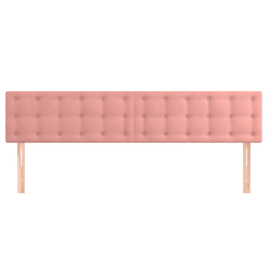 Testiera Rosa 200x5x78/88 cm in Velluto 346535