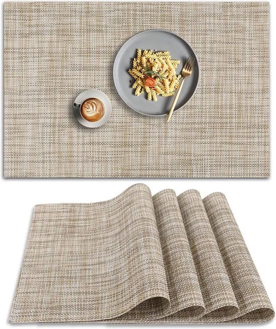 Set di tappetini PVC eleganti - Antiscivolo e termoresistente - 4 pezzi - ecosostenibile