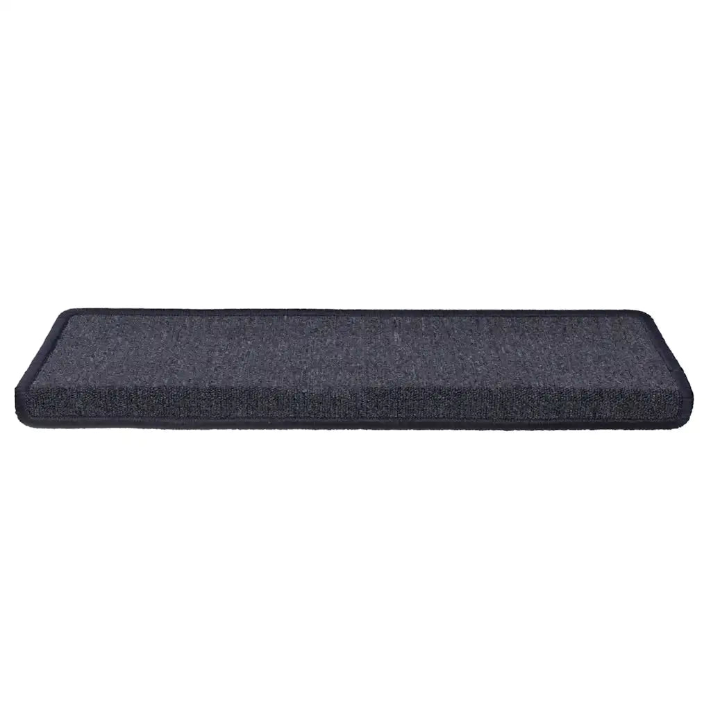 Tappetini per scale 30 pz 65x21x4 cm Grigio scuro e blu con bordo rettangolare 3365775