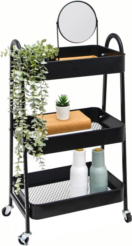 Trolley per cucina con livelli, carrello da servizio in metallo