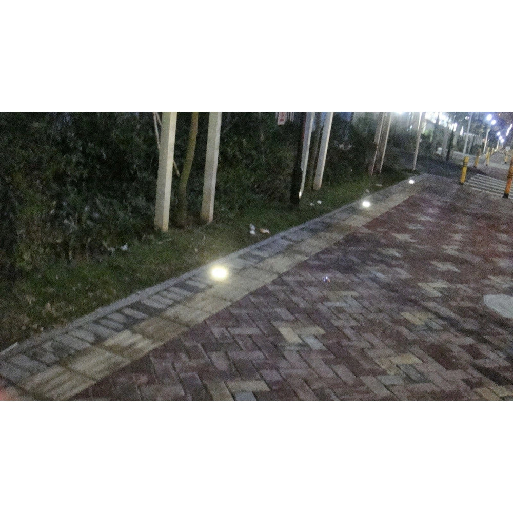 Trade Shop - Faretto 12w 12 Led Incasso Pavimento Faro Giardino Bianco Calpestabile Ip68 - -bianco Freddo      -