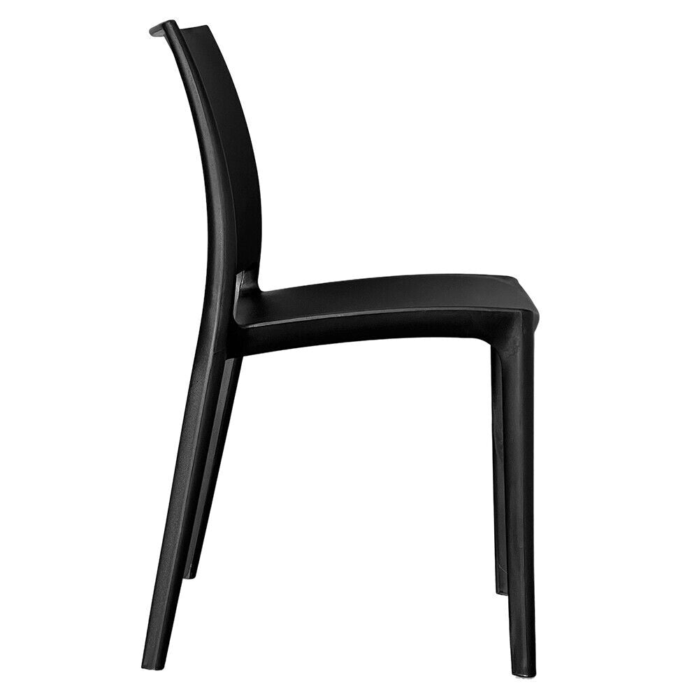 Sedia sala da pranzo set  altea in plastica nero modello confort x 4