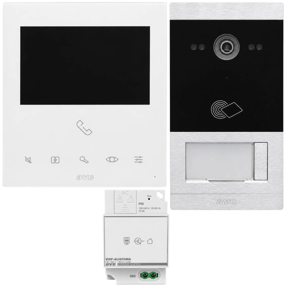 Kit videocitofonico ave kv01-1pit5bap per abitazioni