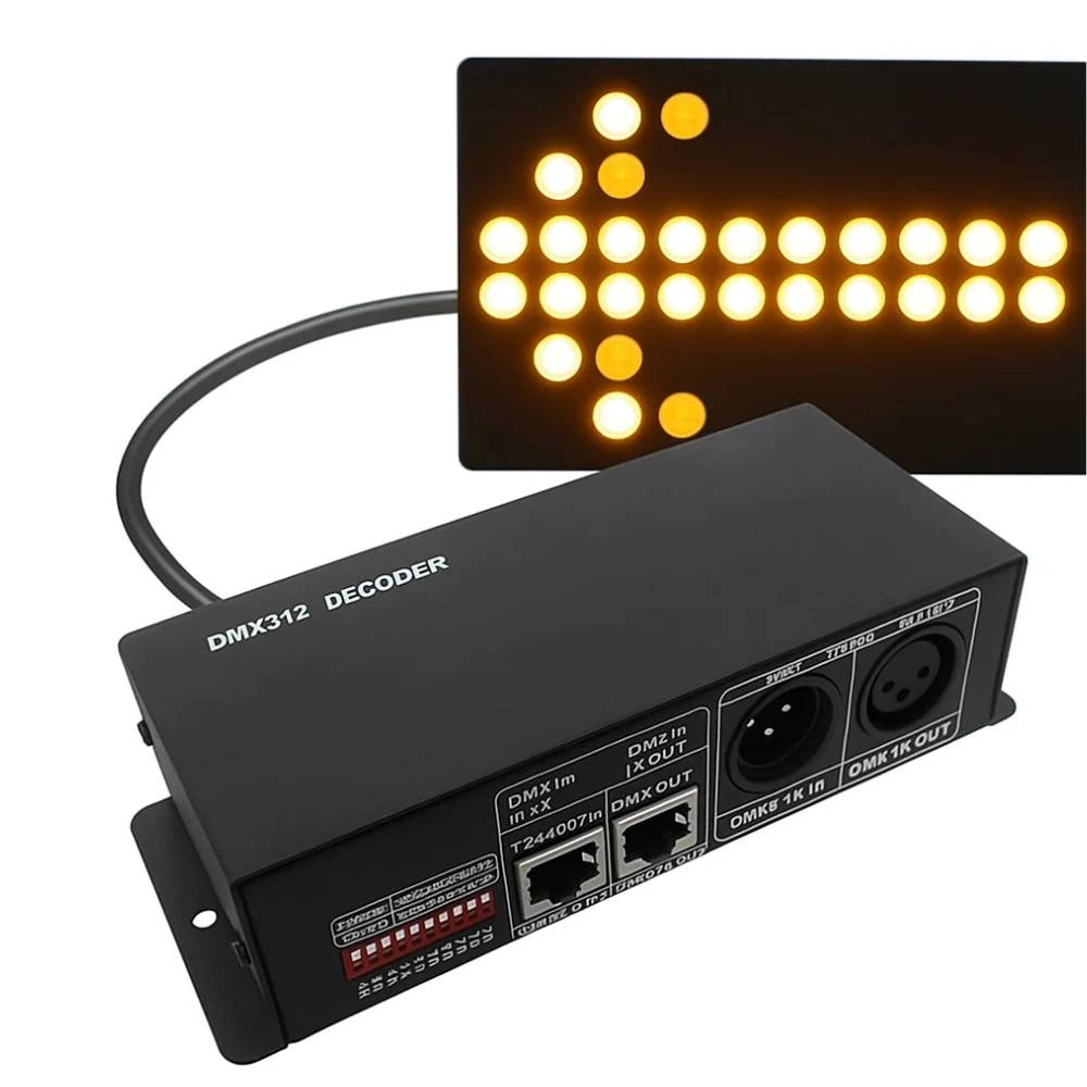 Optonica 6308 decoder dmx512 12a per controllo luci led professionale