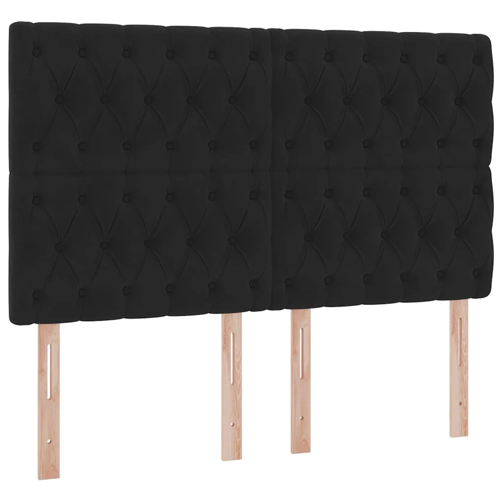 Letto con contenitore e materasso Nero 140 x 200 cm Velluto 3372095