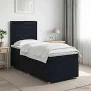 Letto box spring con materasso Nero 80 x 200 cm Tessuto 3453748