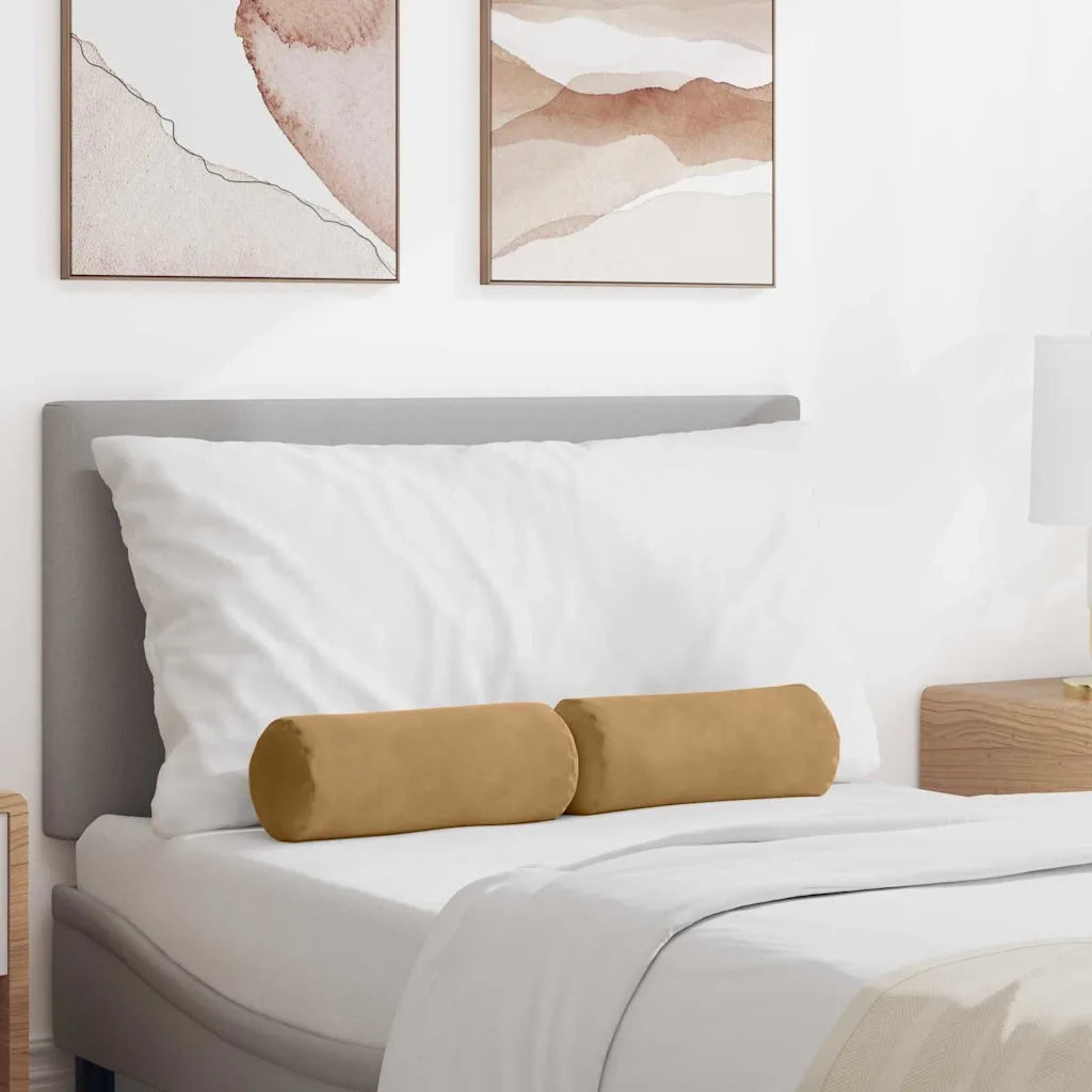 Cuscini a rullo 2 pz | Cuscini per sedie Marrone ? 15 x 40 cm Tessuto in Cords