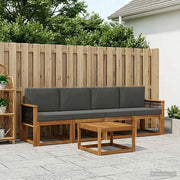 Set di divani da esterno 4 pz Naturale e Antracite 3384973