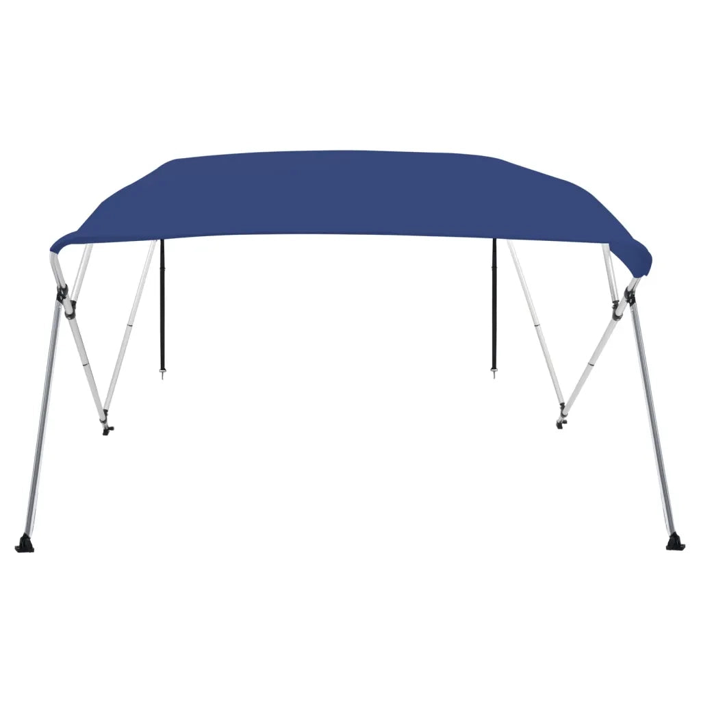 Bimini di Prua con Tendalino a 4 Archi Blu 243x196x137 cm 92371