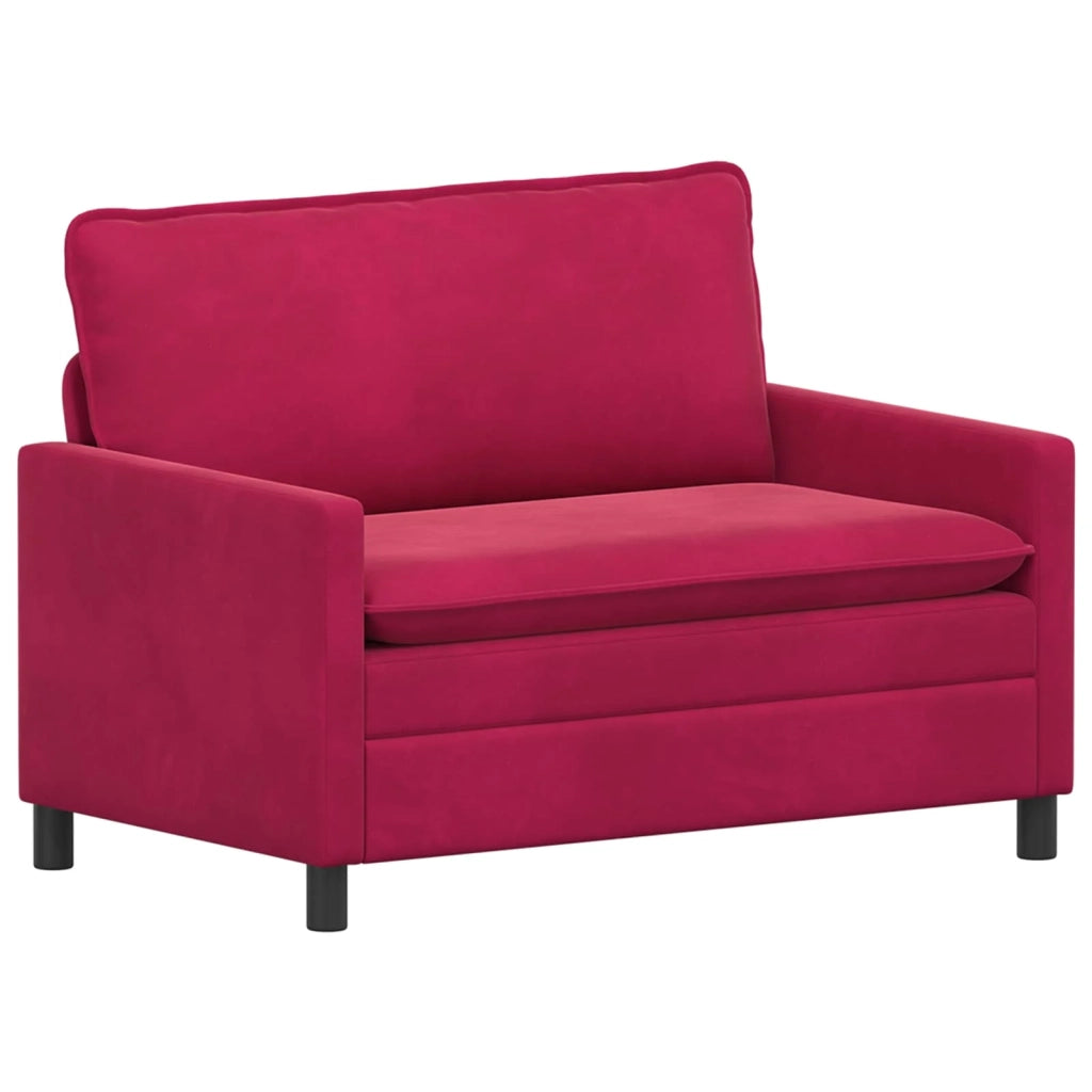 Divano Rosso Vino 126 x 81 x 87,5 cm Velluto 42028801