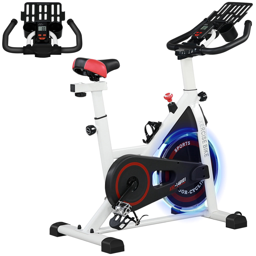 Bicicletta Statica con Resistenza Regolabile ¨C Minimal ¨C Bianco