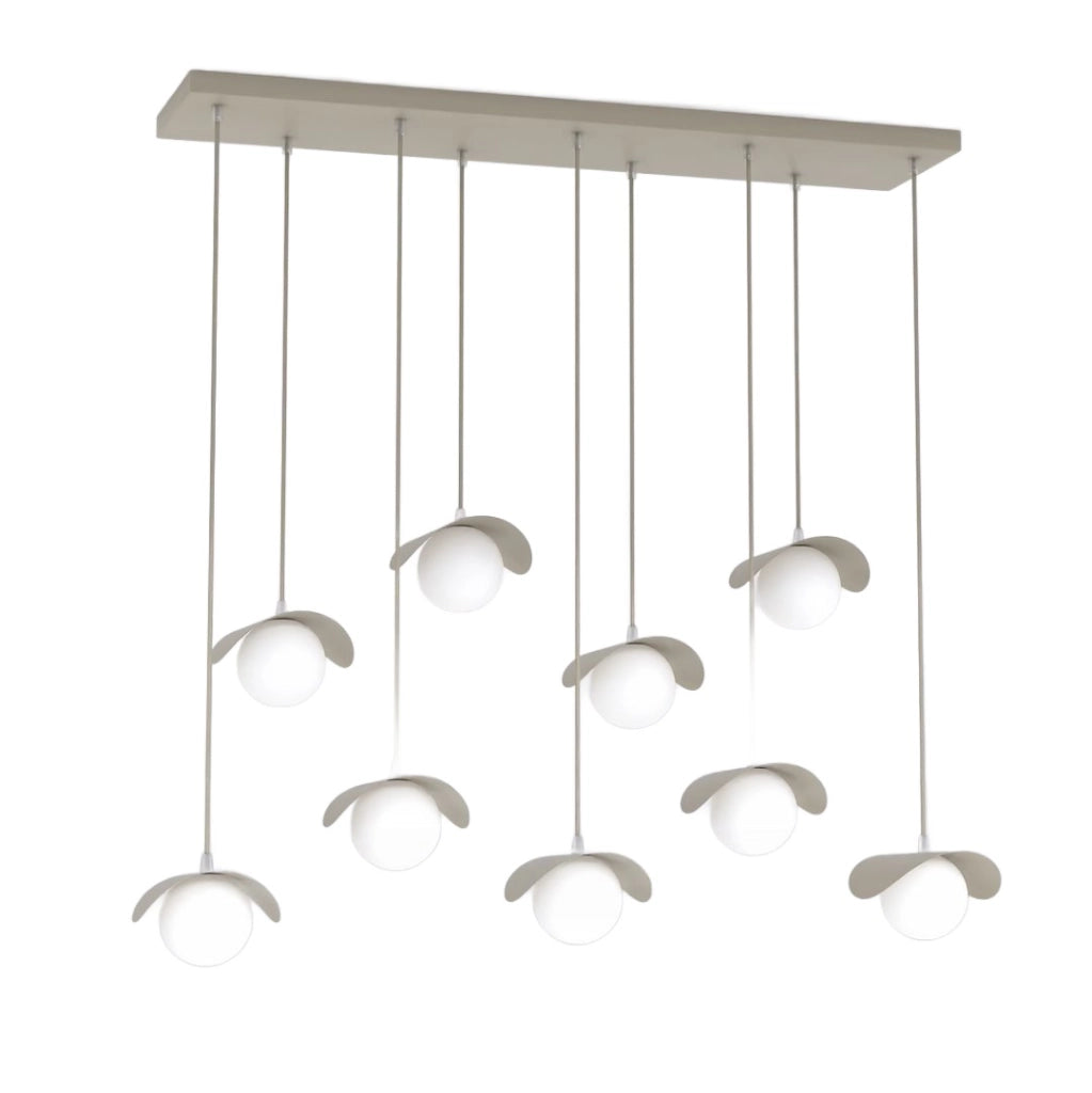 Lampada a sospensione RITUAL beige-bianca 9xG9 Emibig