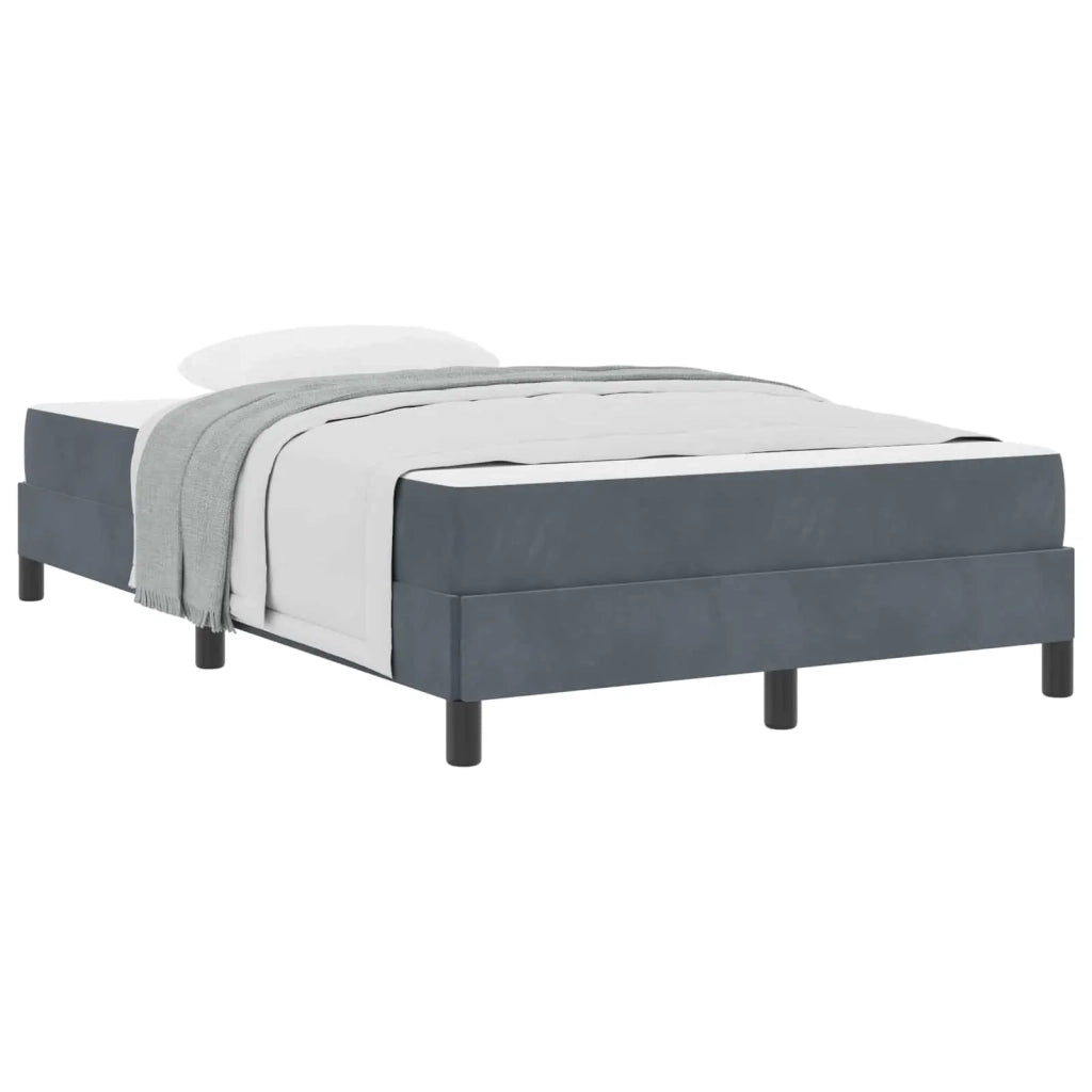 Letto a molle con materasso Grigio scuro 120 x 200 cm Tessuto 3398684
