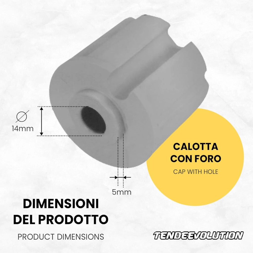 CALOTTA TENDA DA SOLE PER TUBO AVVOLGITORE CON FORO DIAMETRO 70