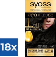 Olio Intenso - Tinta Capelli - 1-10 - Nero Intenso - 115ml x 18