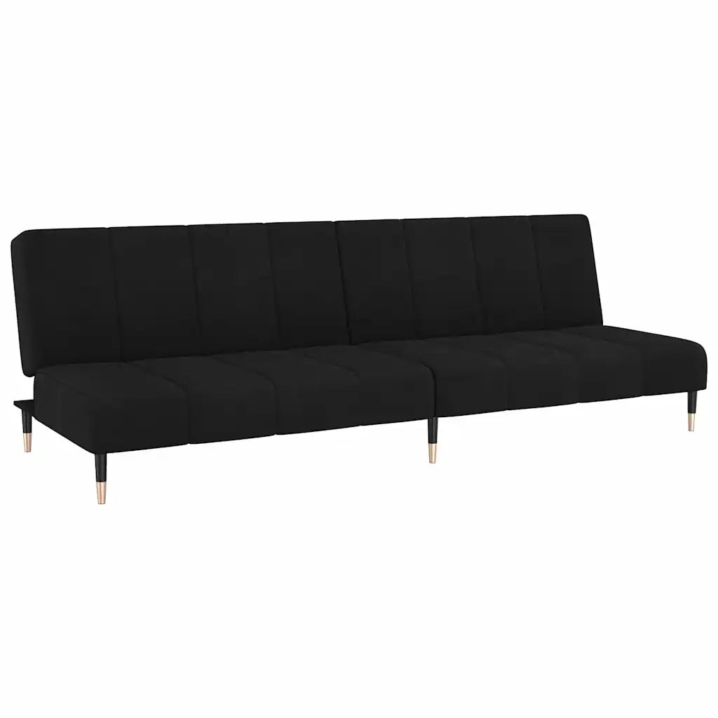 Divano Letto a 2 Posti-Sofa Letto 2 Posti-Daybed Nero in Velluto 497710