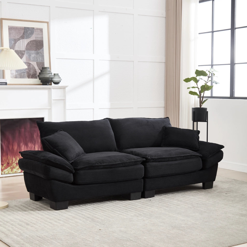 Divano Letto Matrimoniale ¨C MINIMAL ¨C Nero, Imbottito