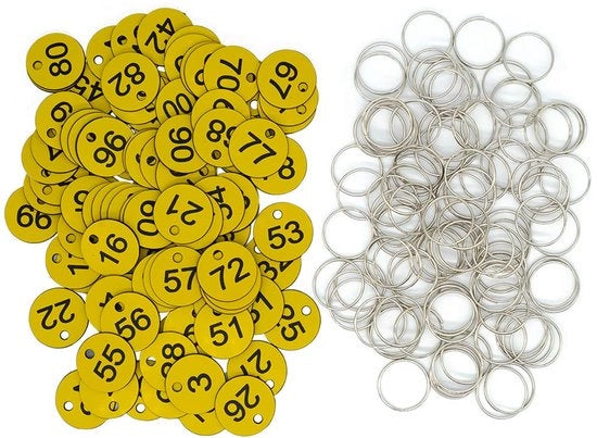 Chiave da parete incisa - Plastica - 3 cm DIA - 1 pezzo