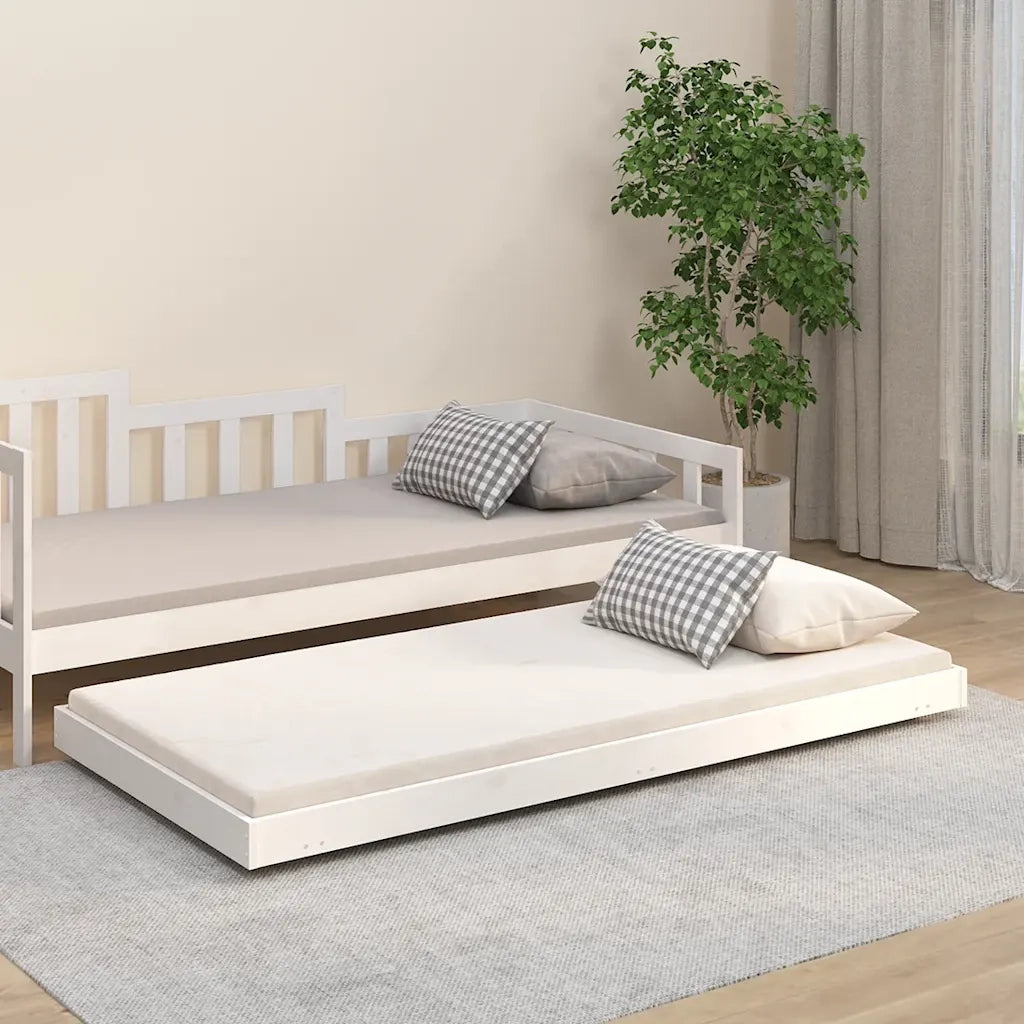 Letto singolo | Letto per adulti | Letto senza Materasso Bianco 90x190 cm in Legno Massello Pino