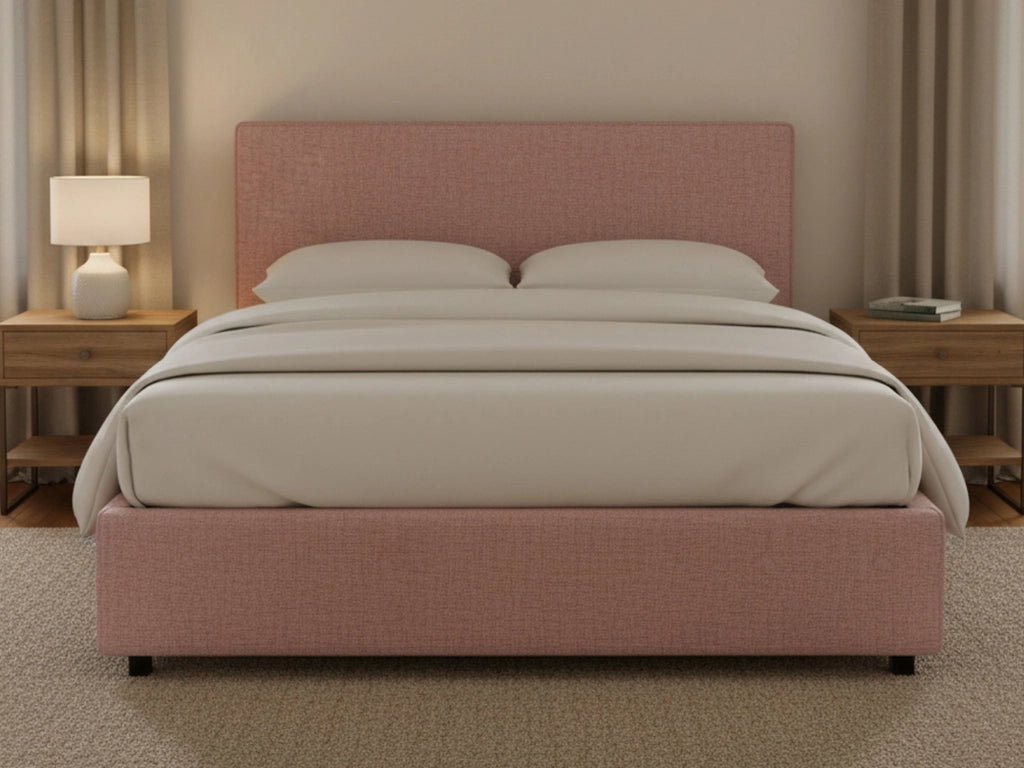 Redditch, Letto Piazza e Mezza Sfoderabile Made in Italy, Rosa