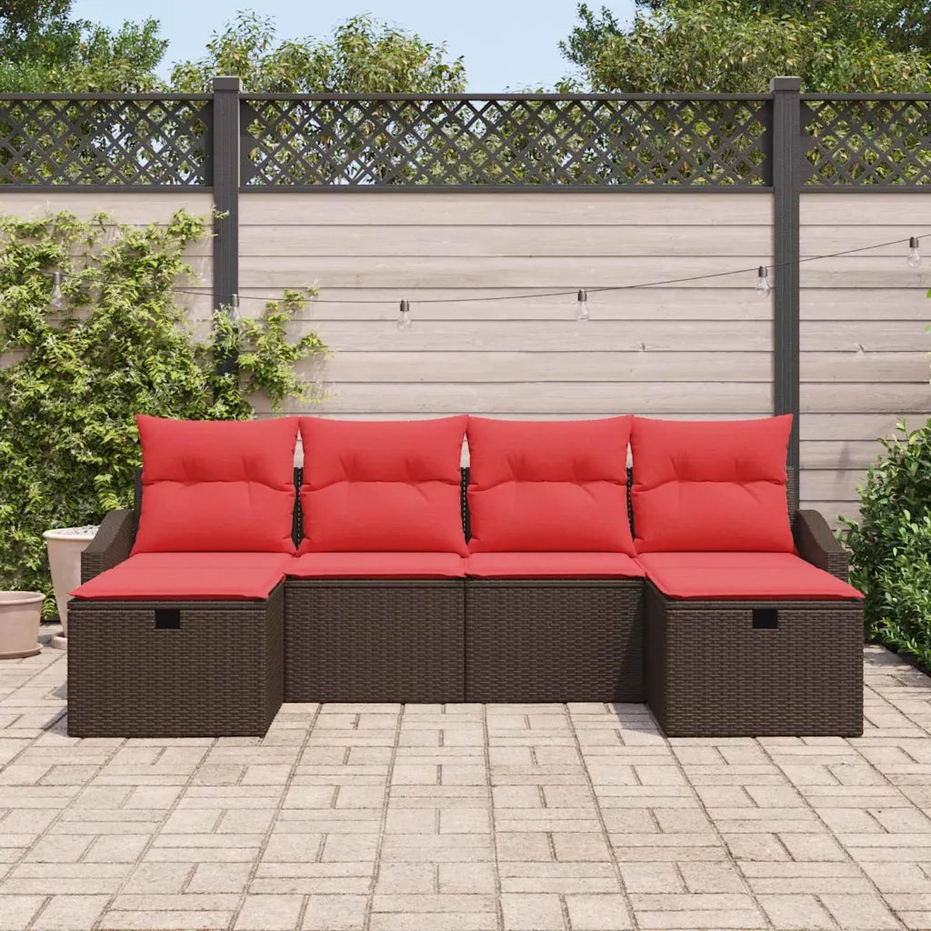Set Divano da Giardino 6 pz polyrattan 3359323