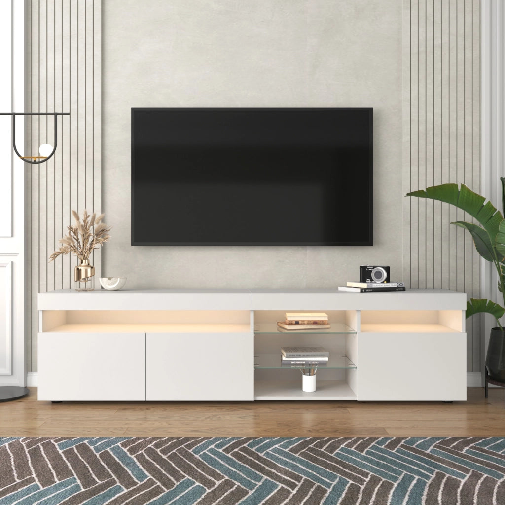 Mobile TV con LED ¨C MINIMAL ¨C Bianco, 180cm