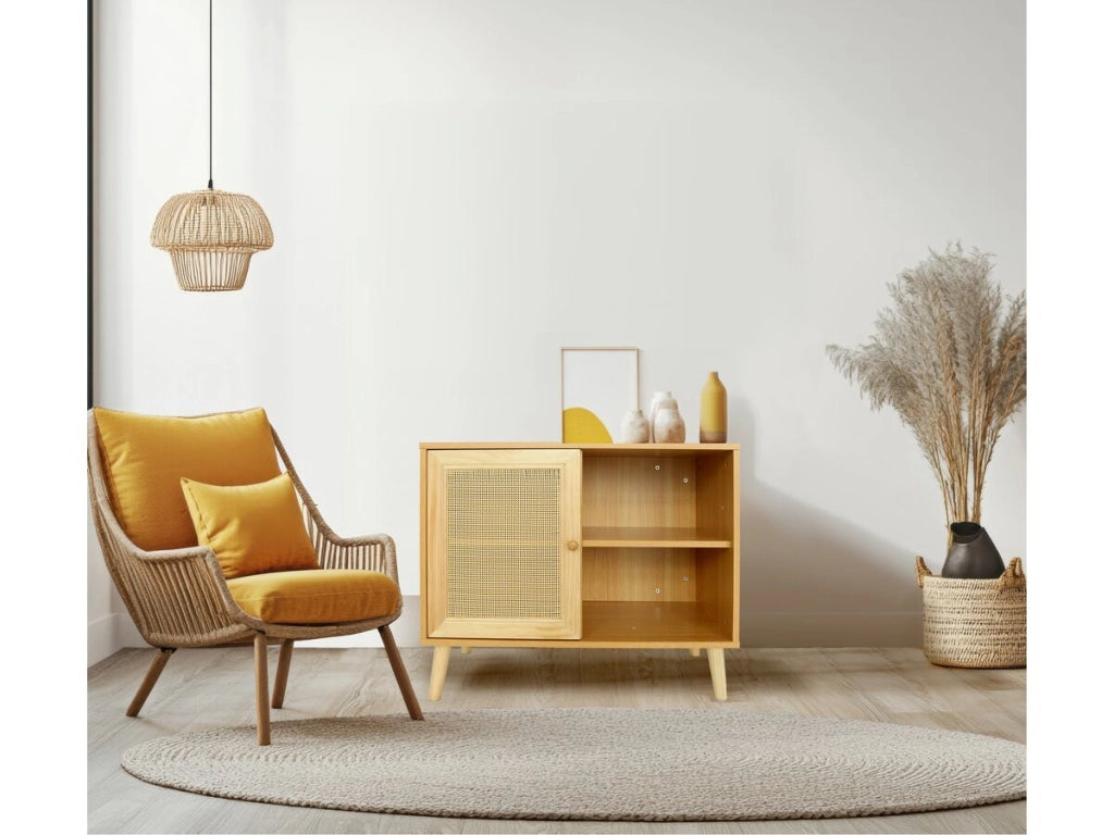 Credenza in legno "Iguana" - 80 x 40 x 66 cm - Marrone