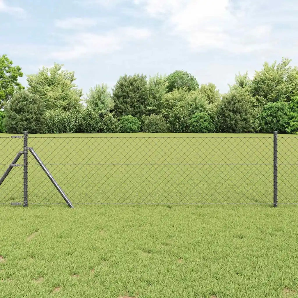 Palo della recinzione | Pannello per recinzione Grigio 10 x 0,6 m (rete 40 x 40 mm)
