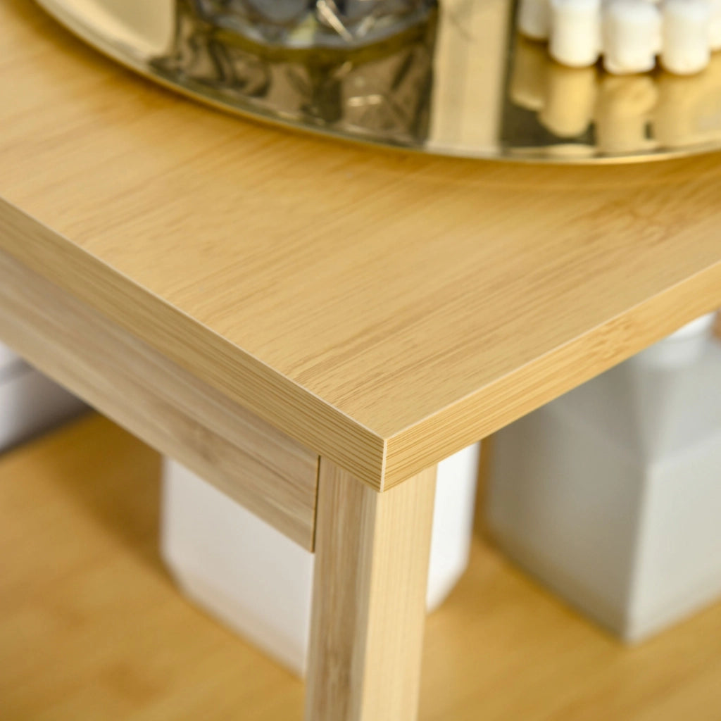 Mobile Bagno con Cestino ¨C Minimal ¨C MDF e Bamb¨´ 40x30x86.5cm