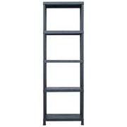 Scaffale Nero 125 kg 60x30x180 cm in Plastica 45674