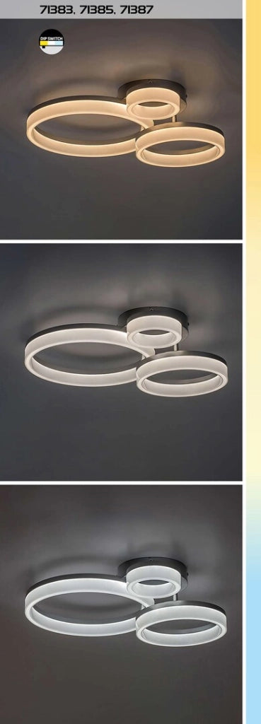 Plafoniera LED moderna oro anelli CCT 24W Rabalux Amilia