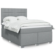 Giroletto a Molle con Materasso Grigio Chiaro 140x200cm Tessuto 3290511
