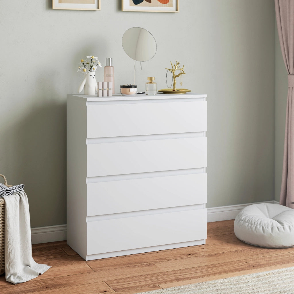 Cassettiera 4 Cassetti ¨C Zephmum ¨C Bianco 80x39x95