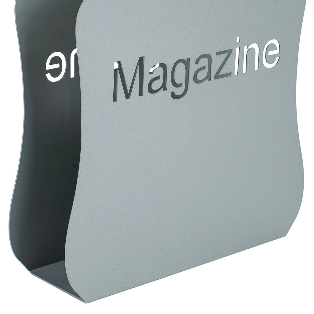 Portariviste in ferro battuto grigio 26x8x38h