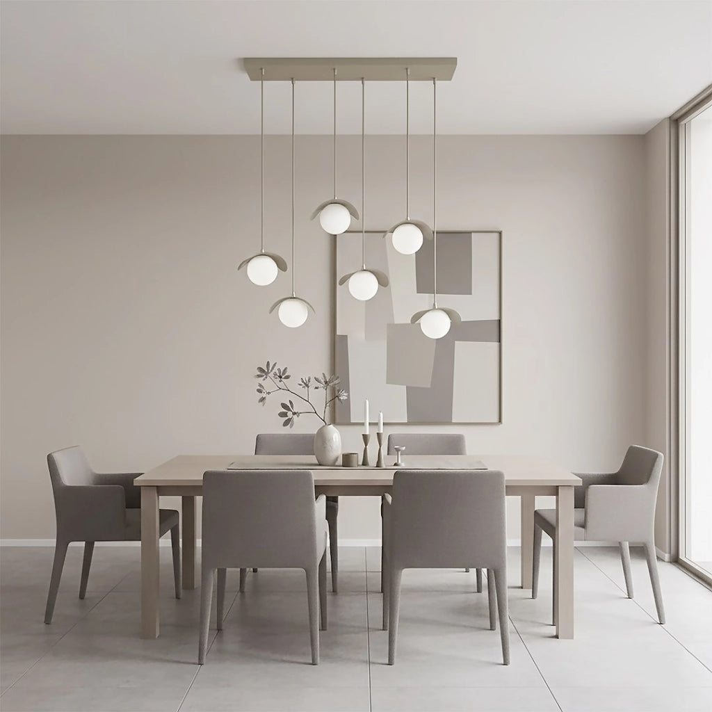Lampada sospesa RITUAL 6xG9 beige bianca Emibig