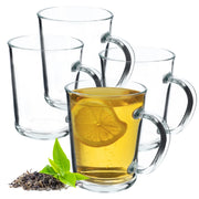 Set di 4 bicchieri da tè e caffè invernali KADAX da 410 ml con manici.