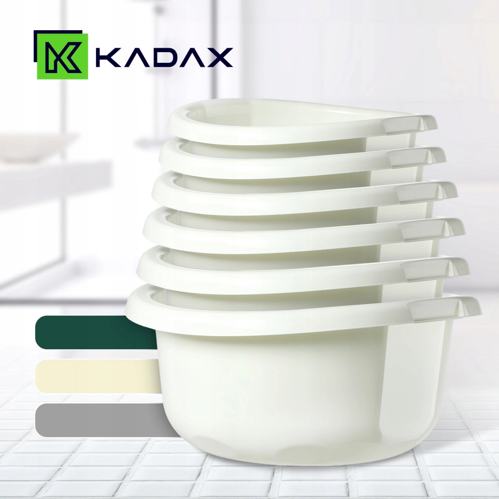 Bacinella universale rotonda in plastica KADAX da 8 litri per bucato