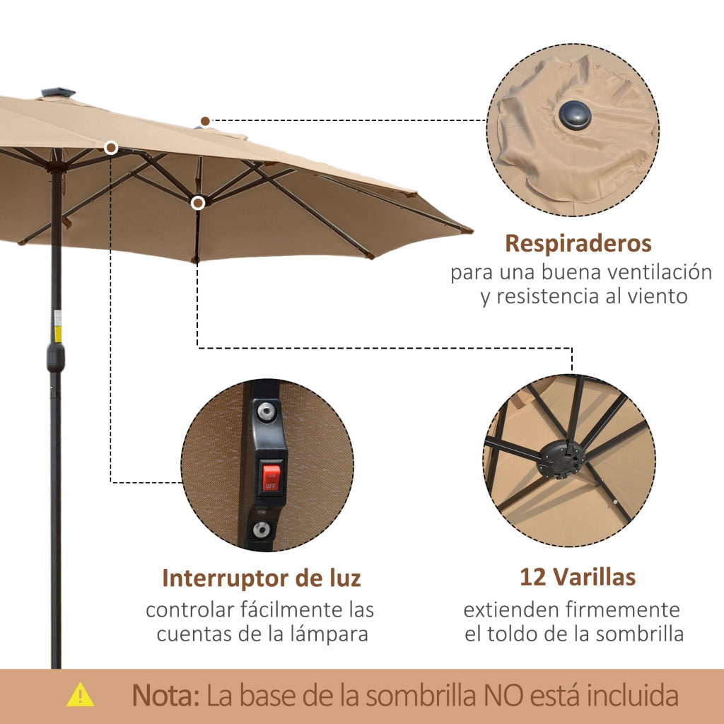 Tendone da Giardino con LED ¨C Minimal ¨C Caqui 450x265x240 cm