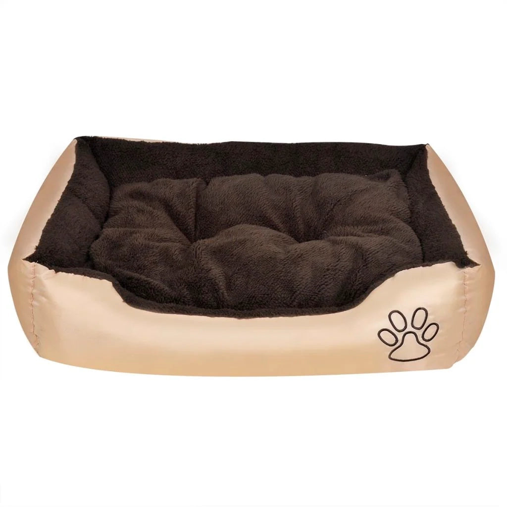 Letto per cani 110 cm beige e marrone 02_0001577