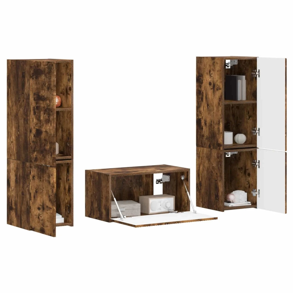 Set mobile TV 5 pcs Rovere fumé Legno multistrato 3409101