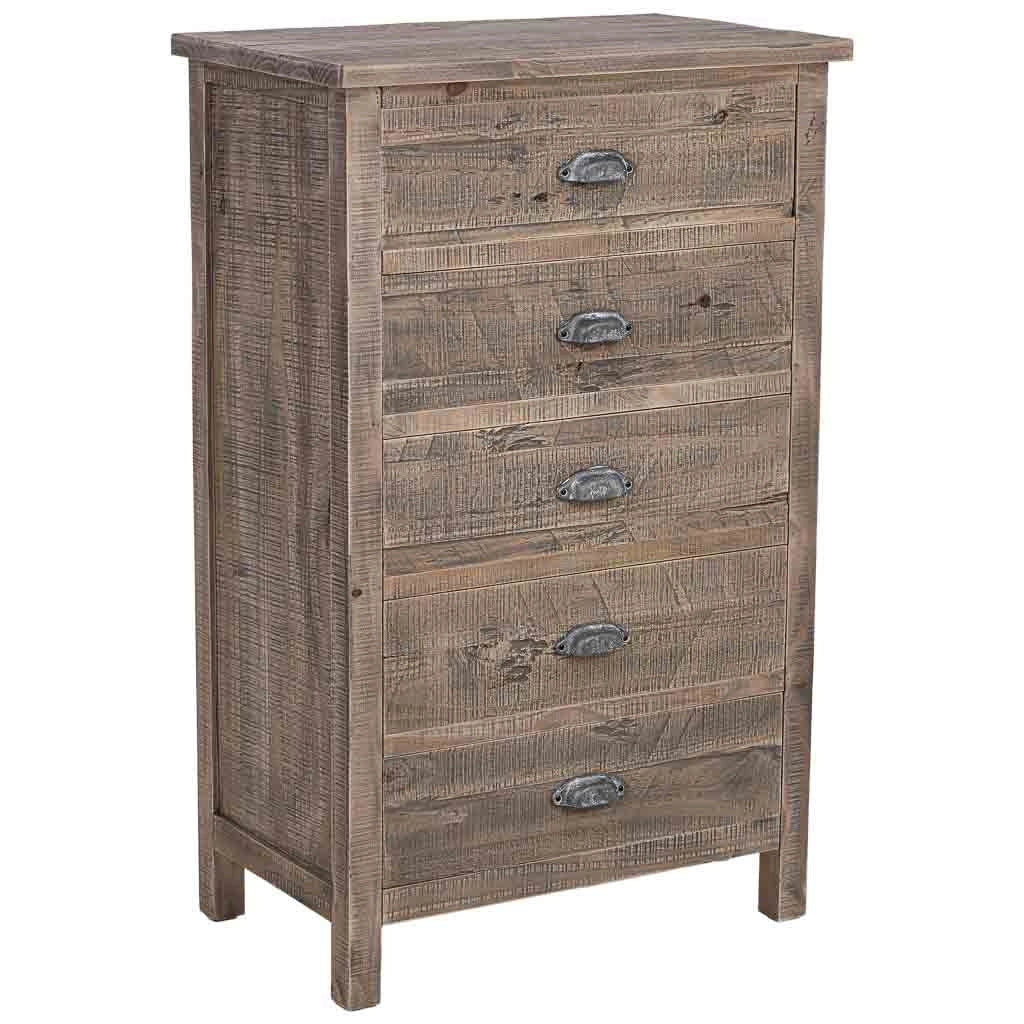 Cassettiera in legno marrone 65x40x103,5h cm