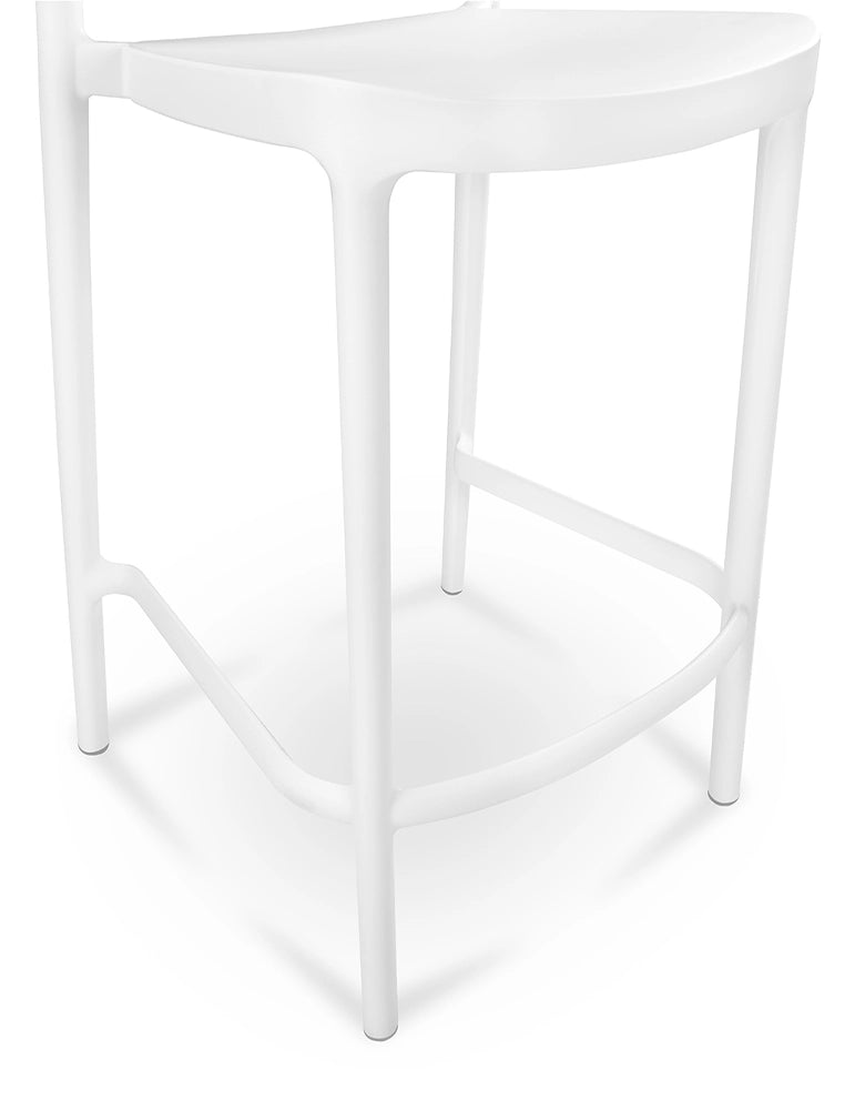 Sgabello cucina bianco in plastica, sgabello alto – Sunny - SG08SUPP