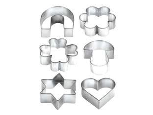SET 6 TAGLIABISCOTTI IN ANELLO DELICIA- - ø cm.5 - 3 pezzi TESCOMA