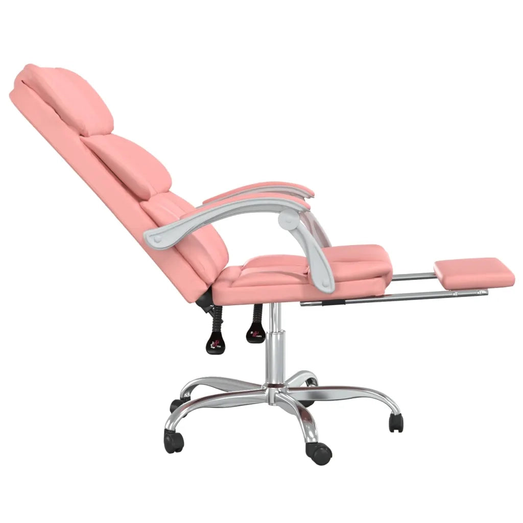 Poltrona da Ufficio Reclinabile Rosa in Similpelle 349633