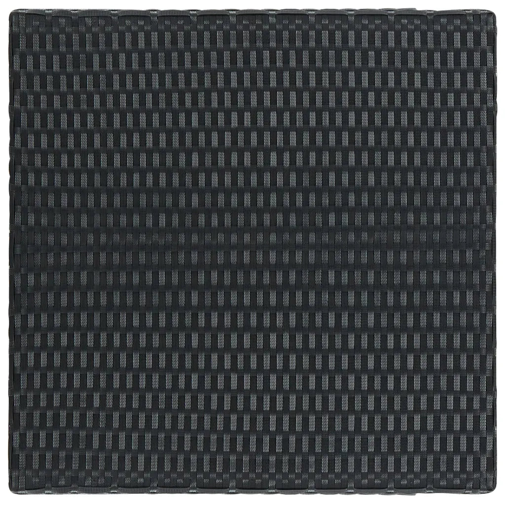 Set Bar da Giardino 3 pz con Cuscini Polyrattan Nero